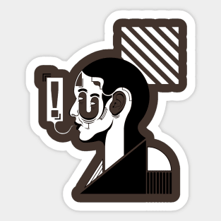 abstract potrait 2 Sticker